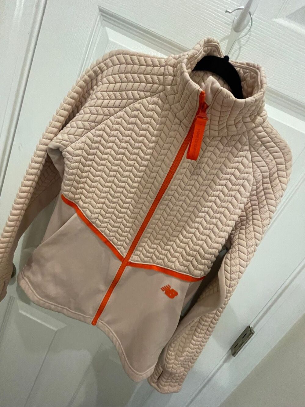 New Balance full zip womens jacket quilted size medium pink orange